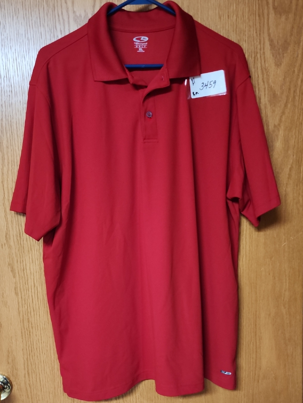 Champion golf Red Men's Performance Polo Shirt XL number 3459